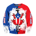 Customize Name Puerto Rico 3D All Over Printed Unisex Shirts