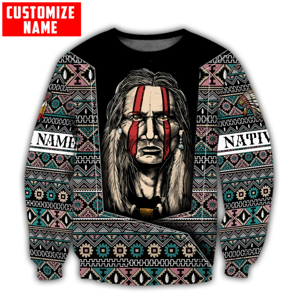 Customized Name Native American 3D All Over Printed Unisex Shirts