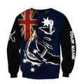 Custom name Hooked on fishing Australia design 3d print shirts