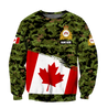 Personalized Name XT Canadian Army Pullover 3D All Over Printed Shirts TNA12032105