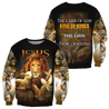 Jesus - The Lion And The Lamb 3D All Over Printed Shirts