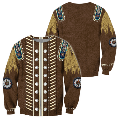 Native Cowboy Jacket No20 Cosplay 3D Over Printed Unisex Deluxe Hoodie ML