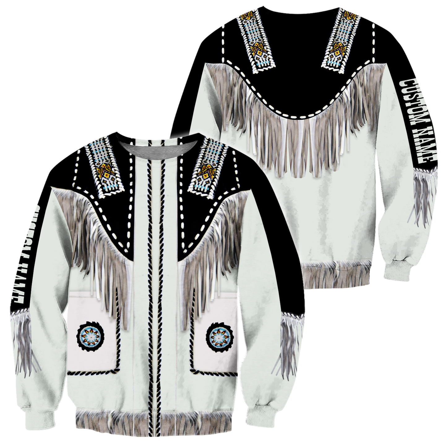 Native Cowboy Jacket No17 Cosplay Custom Name 3D Over Printed Unisex Deluxe Hoodie ML