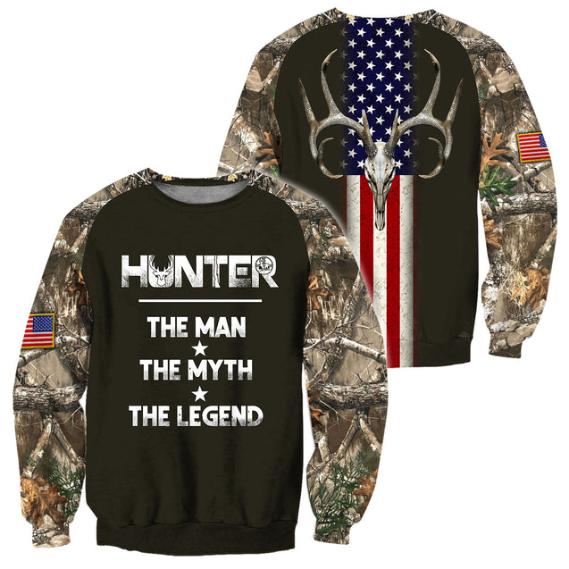 Hunter The Man The Myth The Legend 3D All Over Printed Unisex Shirts