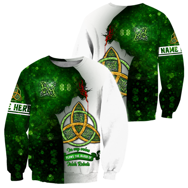 Premium Unisex Hoodie Custom Nam Irish St.Patrick Jesus Irish Rebel In My Vain ML