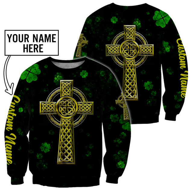 Irish St.Patrick day 3d hoodie shirt for men and women custom name