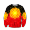 Aboriginal Flag Indigenous Sun Painting Art 3D design Polo shirts