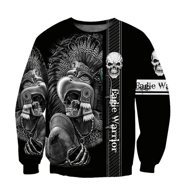 Eagle Warrior Aztec Mexican 3D All Over Printed Hoodie