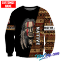 Customized name Native American 3D All Over Printed Unisex Shirts