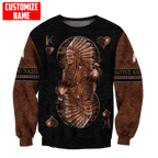 Customized name Native American 3D All Over Printed Unisex Shirts