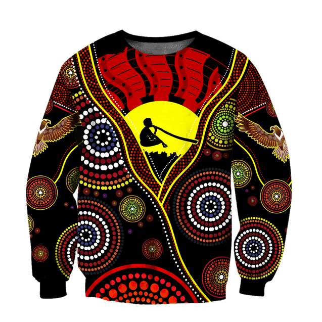 Australian Aboriginal Flag Didgeridoo 3D printed shirts