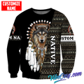 Customized Name Native American 3D All Over Printed Unisex Shirts