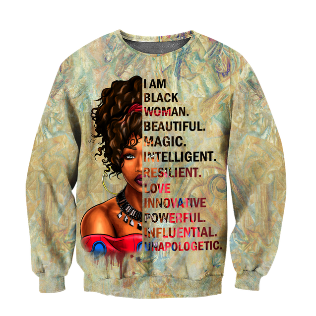 African I Am Black Woman Girl Unisex Deluxe Hoodie ML