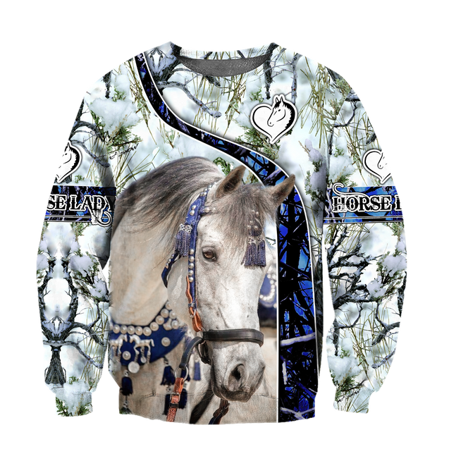 Beautiful White Horse 3D All Over Printed Shirts For Men And Women MH25122001CL