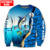 Custom name Marlin fishing Team Billfish 3D Design Printed Shirts