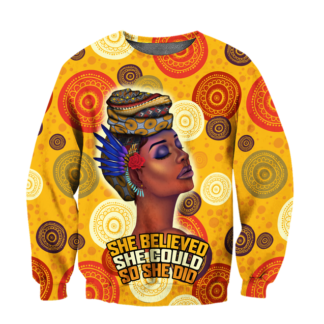 African She Believed Unisex Deluxe Hoodie ML