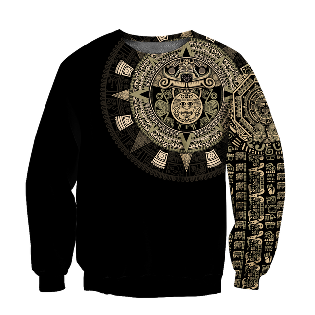 Aztec Mexico Yellow 3D All Over Printed Unisex Hoodie