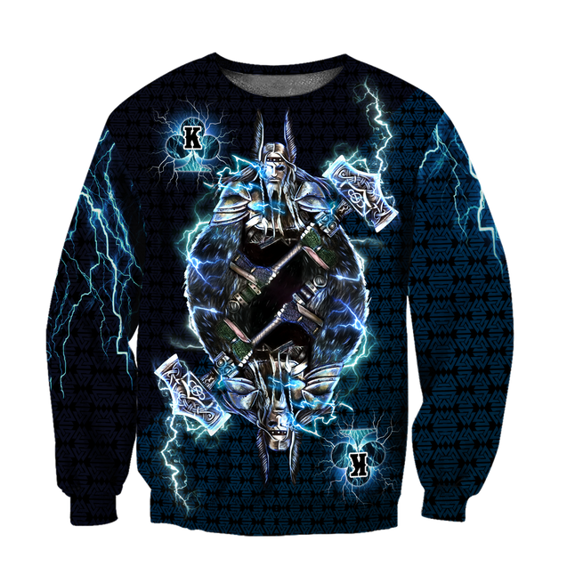 Thor The True King Vikings All Over Printed Unisex Deluxe Hoodie ML