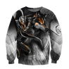 Knight Wolf 3D All Over Printed Unisex Deluxe Hoodie ML