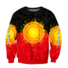 Custom name Aboriginal Flag Indigenous Sun Painting Art 3D design shirts