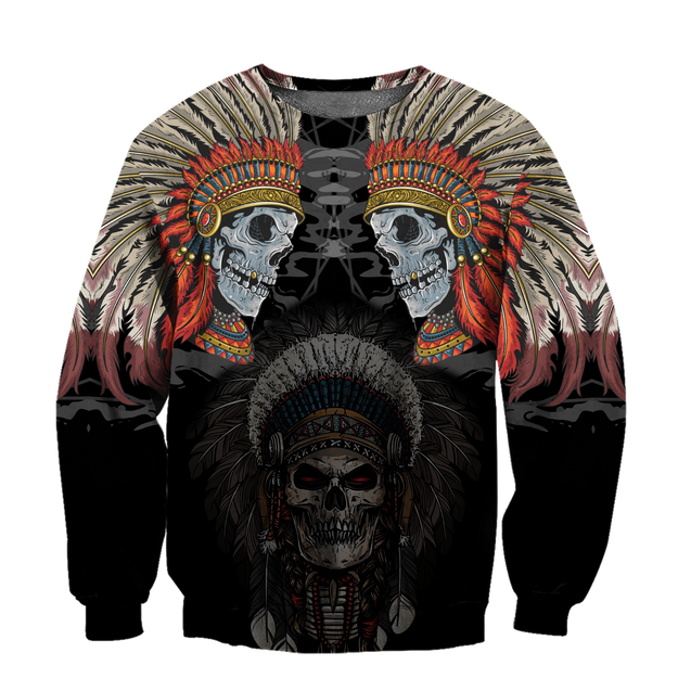 Native Skull 3D All Over Printed Hoodie Shirts For Men And Women MH09122003