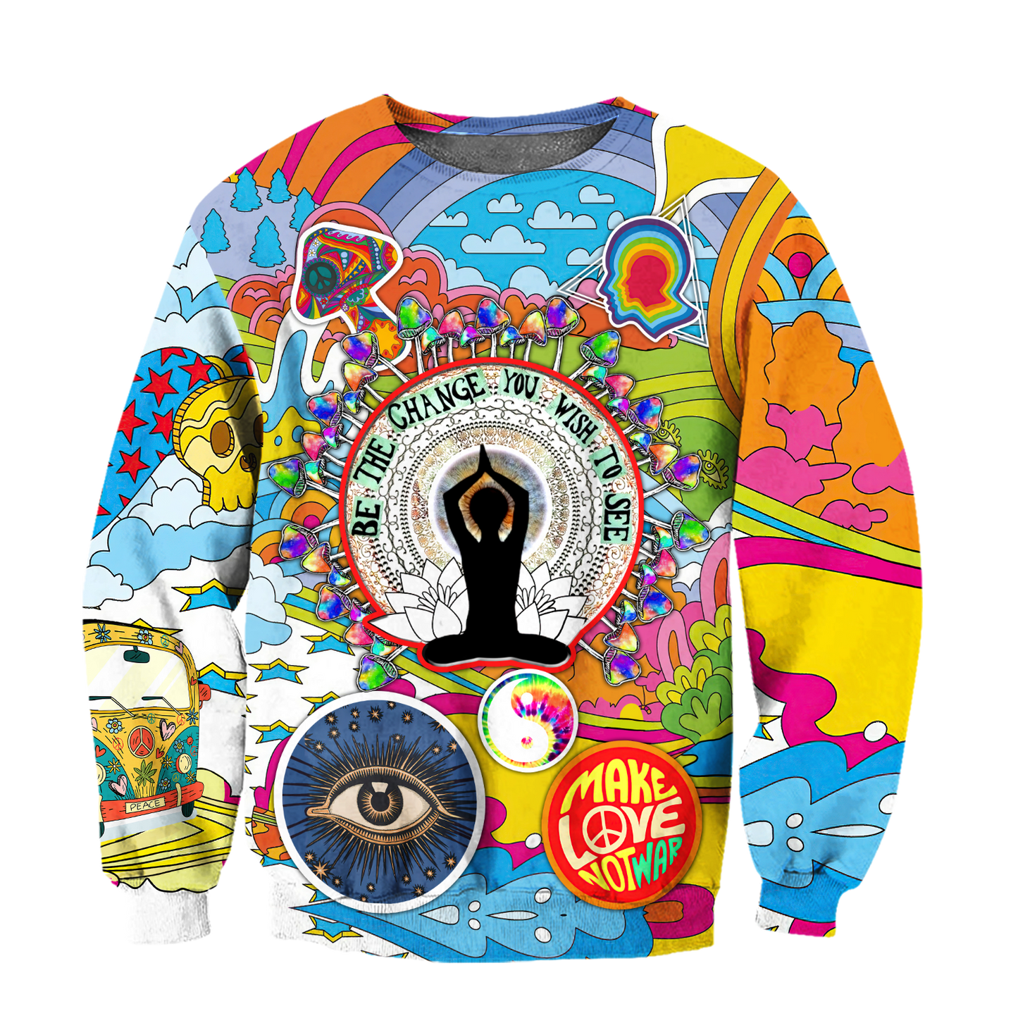 Hippie Art 3D All Over Printed Hoodie Shirts For Men And Women MH09122001HH
