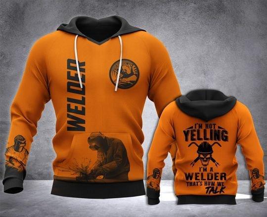 Welder Yelling all over Unisex 3D Hoodie All Over Print 25022106.CXT