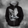 3D All Over Print White Eagle-Apparel-PHLong-Zip-S-Vibe Cosy™