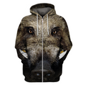 3D All Over Print Hunting Wild Boar Hoodie-Apparel-6teenth World-Zip-S-Vibe Cosy™