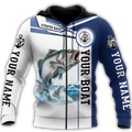 Custom name Striped Bass fishing Catch and Release 3D Design print shirts
