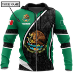 Persionalized Mexico 3D All Over Printed Unisex Hoodie