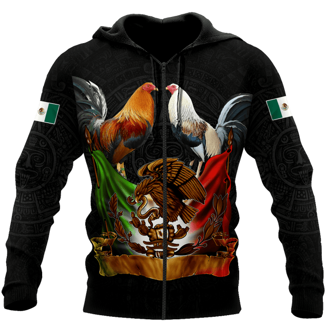 Rooster Mexico 3D All Over Printed Unisex Hoodie