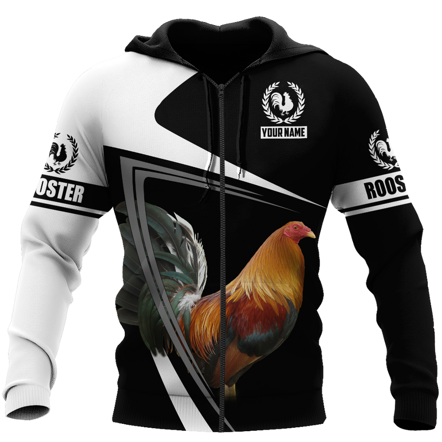 Rooster Personalized Name 3D All Over Printed Unisex Hoodie