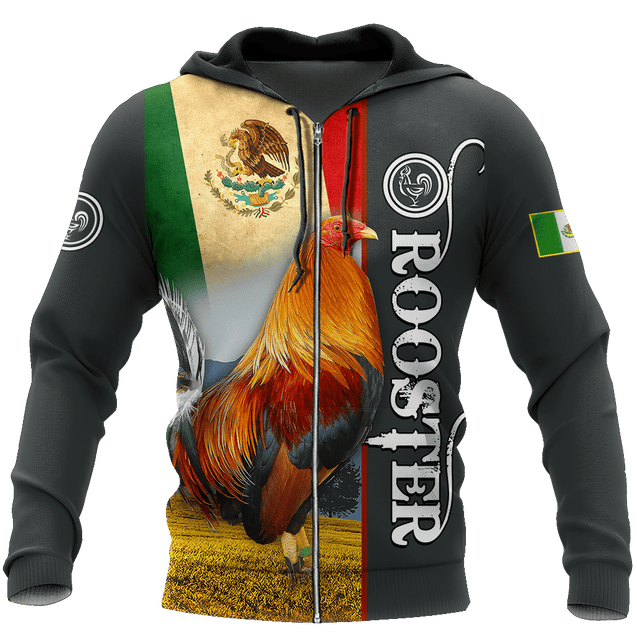 Rooster Mexico 3D All Over Printed Hoodie