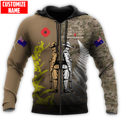 Custom name Anzac day All gave some some gave all 3D printed shirts