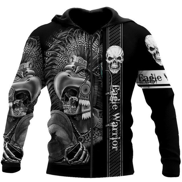 Eagle Warrior Aztec Mexican 3D All Over Printed Hoodie