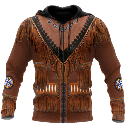 Native Cowboy Jacket No8 Cosplay 3D Over Printed Unisex Deluxe Hoodie ML