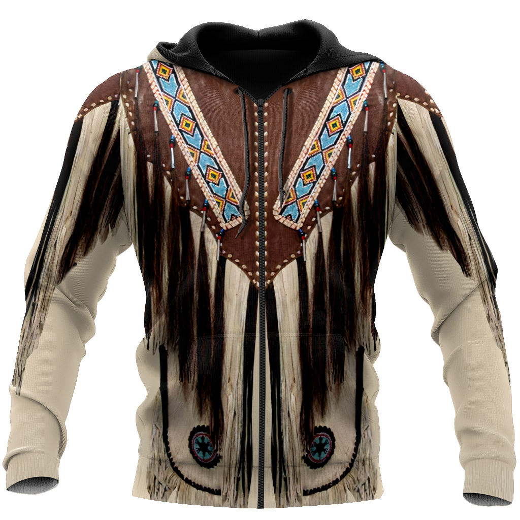 Native Cowboy Jacket No11 Cosplay 3D Over Printed Unisex Deluxe Hoodie ML