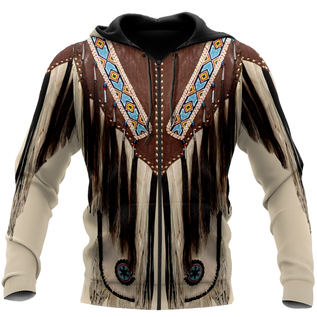 Native Cowboy Jacket No11 Cosplay 3D Over Printed Unisex Deluxe Hoodie ML