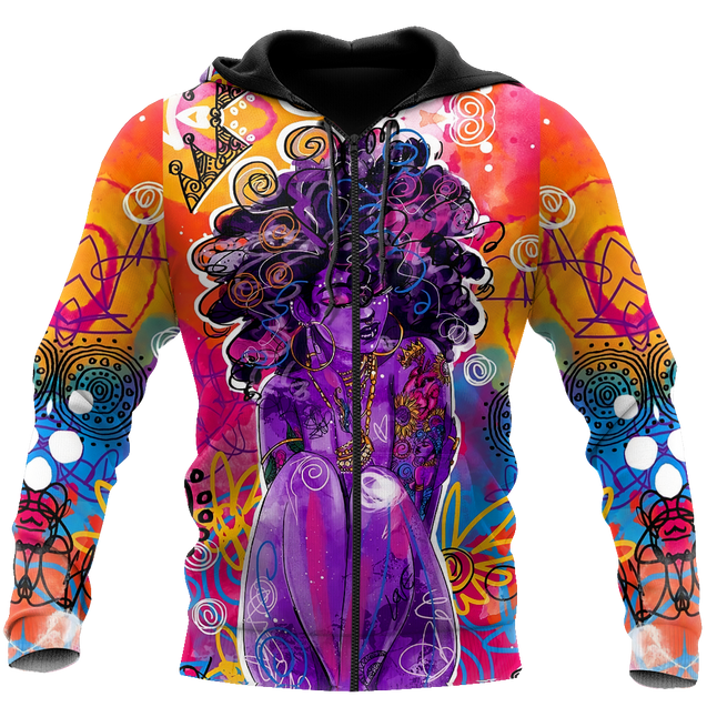 African Strong Girl Unisex Deluxe Hoodie ML