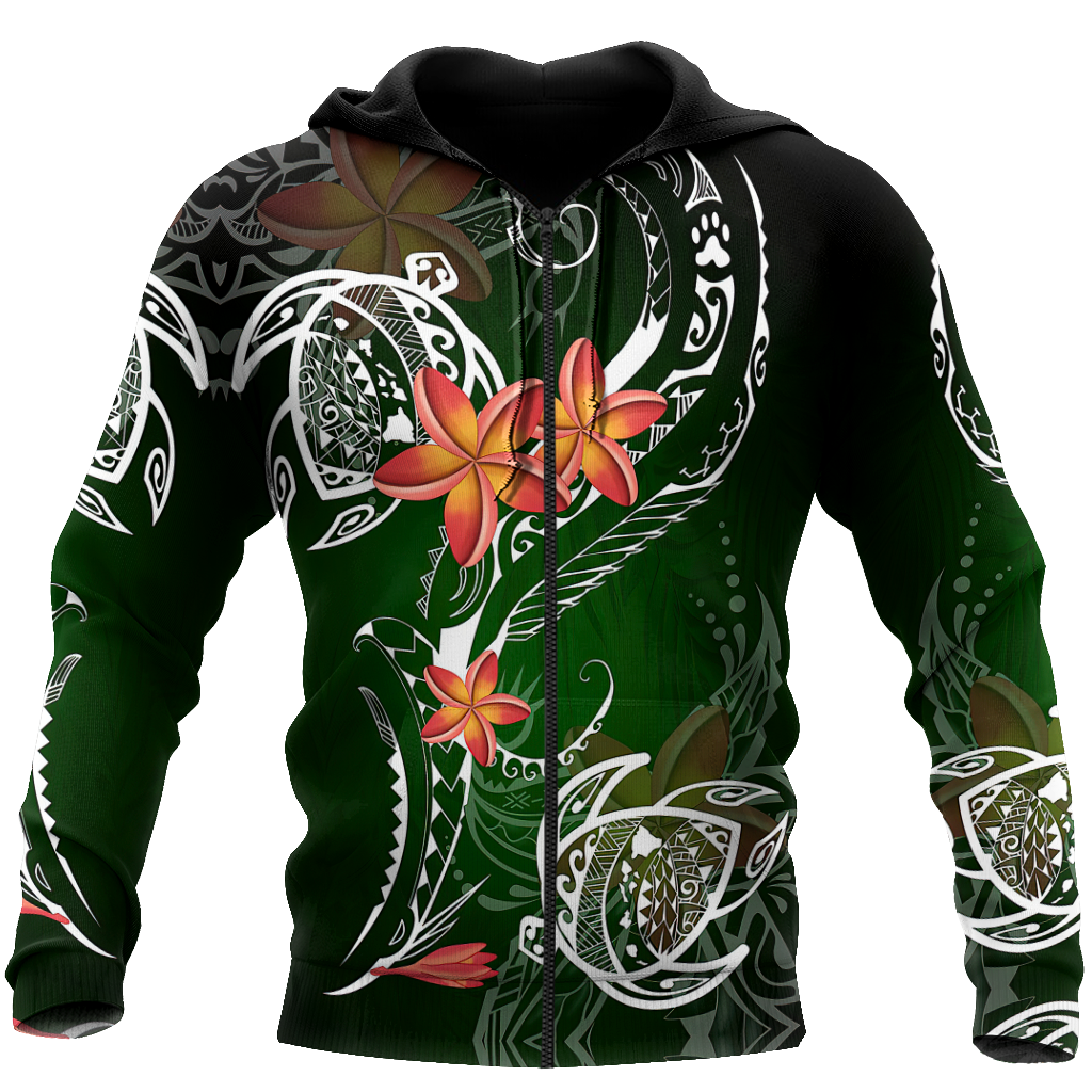 Amazing Polynesian Frangipani And Tattoo Hawaii Style Unisex Deluxe Hoodie ML