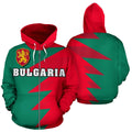 Bulgaria Sport Flag Hoodie - Tooth Style 01-Apparel-NNK-Zipped Hoodie-S-Vibe Cosy™