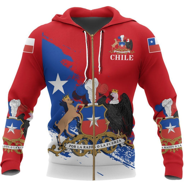 Chile Special Hoodie NNK 090-Apparel-NNK-Zip Hoodie-S-Vibe Cosy™