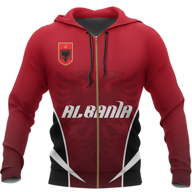 Albania Active Special Hoodie NNK 1113-Apparel-NNK-Zip-Up Hoodie-S-Vibe Cosy™