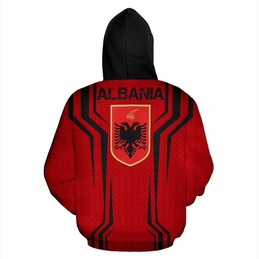 Albania Sport Edition Hoodie NNK 1123-Apparel-NNK-Zip Hoodie-S-Vibe Cosy™