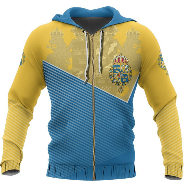 Sweden Sport Hoodie - Stroke Style ZIPNNK 116-Apparel-NNK-Zipped Hoodie-S-Vibe Cosy™