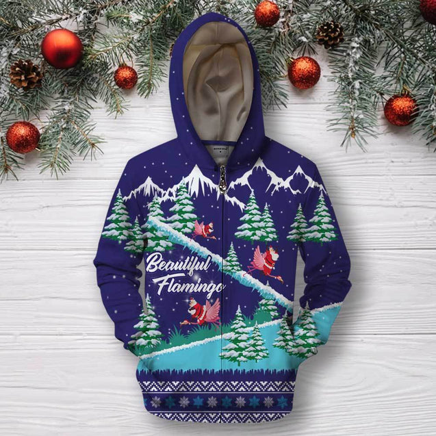3D All Over Print Beautiful Flamingo Hoodie-Apparel-HD09-Zipped Hoodie-S-Vibe Cosy™