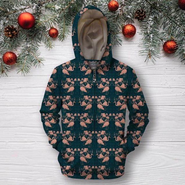 3D All Over Print Many Flamingo Hoodie-Apparel-HD09-Zipped Hoodie-S-Vibe Cosy™