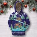 3D All Over Print Christmas Bus Hoodie-Apparel-HD09-Zipped Hoodie-S-Vibe Cosy™