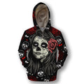 3D All Over Print Skull Tatoo Hoodie-Apparel-HD09-Zipped Hoodie-S-Vibe Cosy™